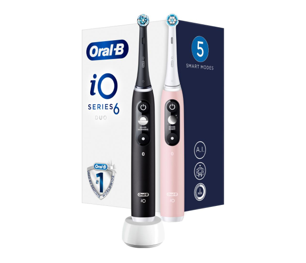 Oral-B Szczoteczeka magnetyczna iO6 Duo (czarna + różowa) - 1131184 - zdjęcie 2